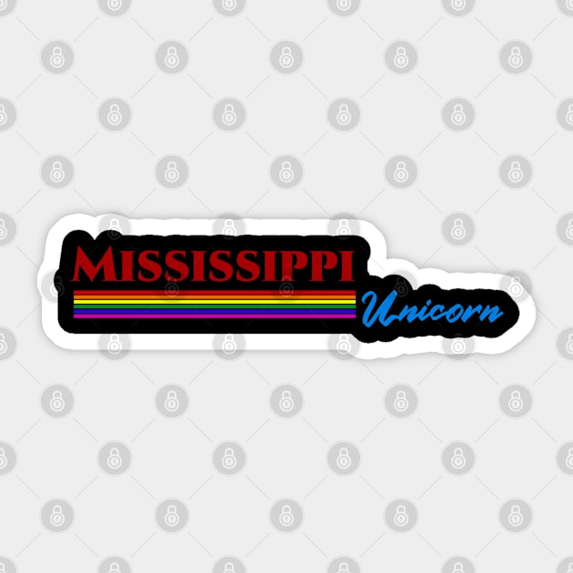 Mississippi Unicorn Gift Sticker by Easy On Me